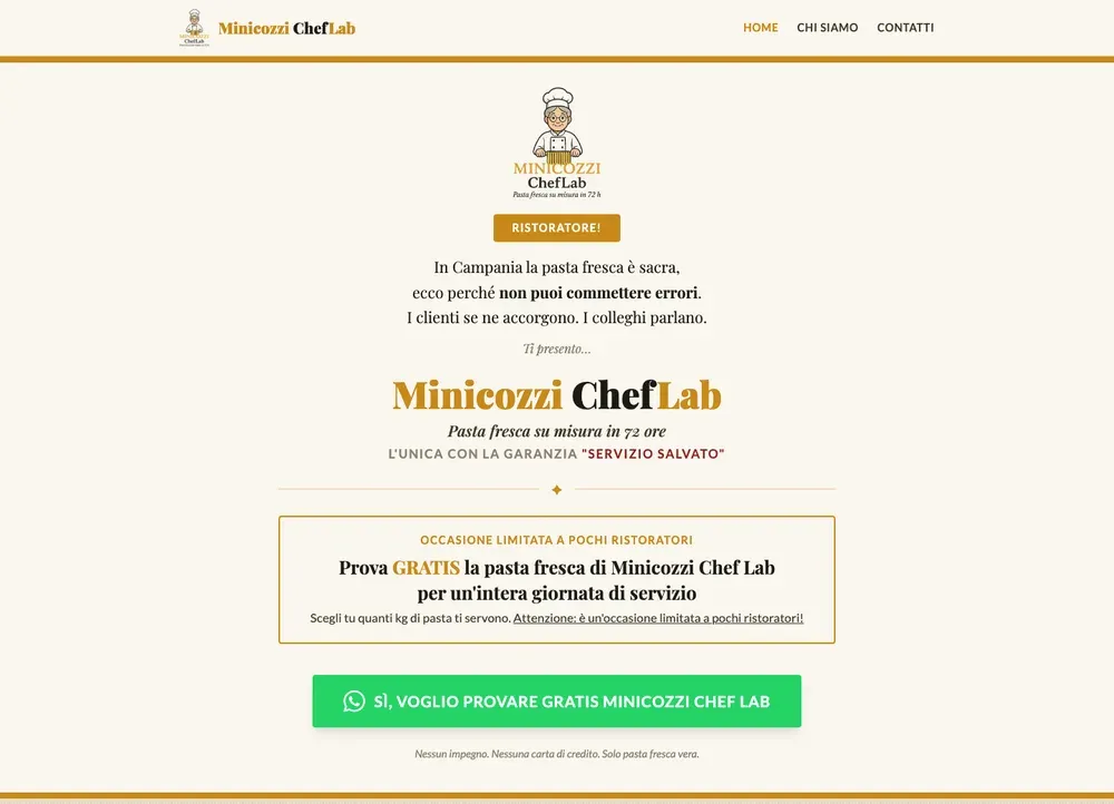 Sito realizzato da Keryx, online: Minicozzi ChefLab