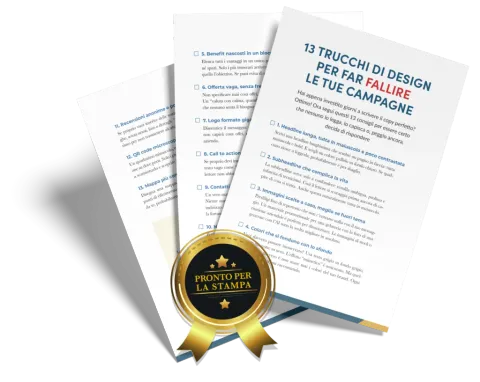 Mockup della checklist A4 dei 13 errori, pronta da stampare