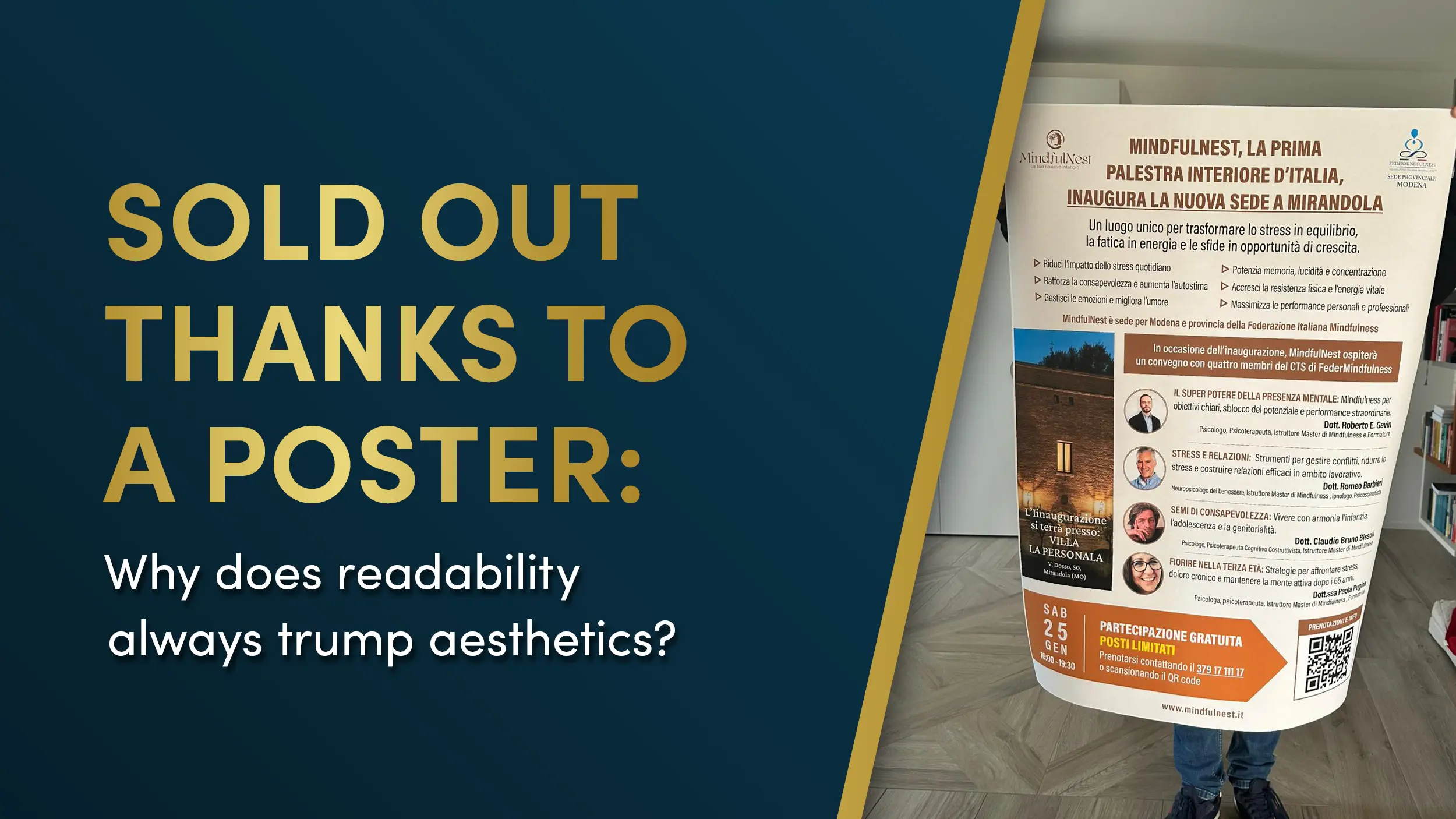 How an event poster we made on December 31st led to a sell-out in one week