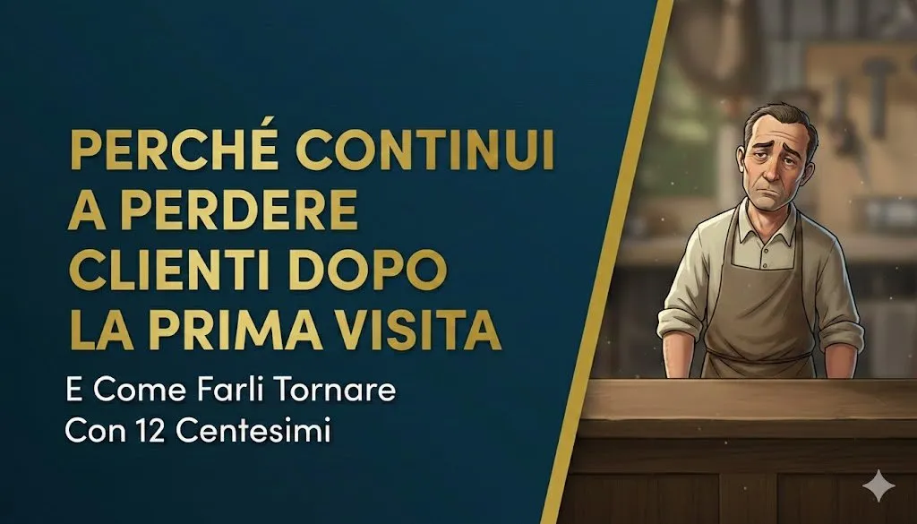 Perché Continui a Perdere Clienti Dopo La Prima Visita (E Come Farli Tornare Con 12 Centesimi o Meno)