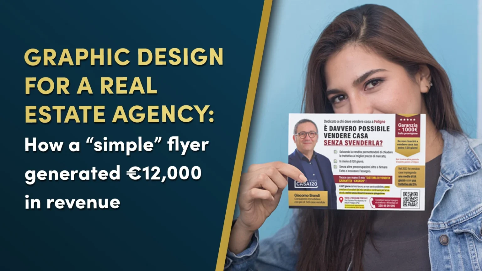 Real estate flyer, €12,000 in revenue