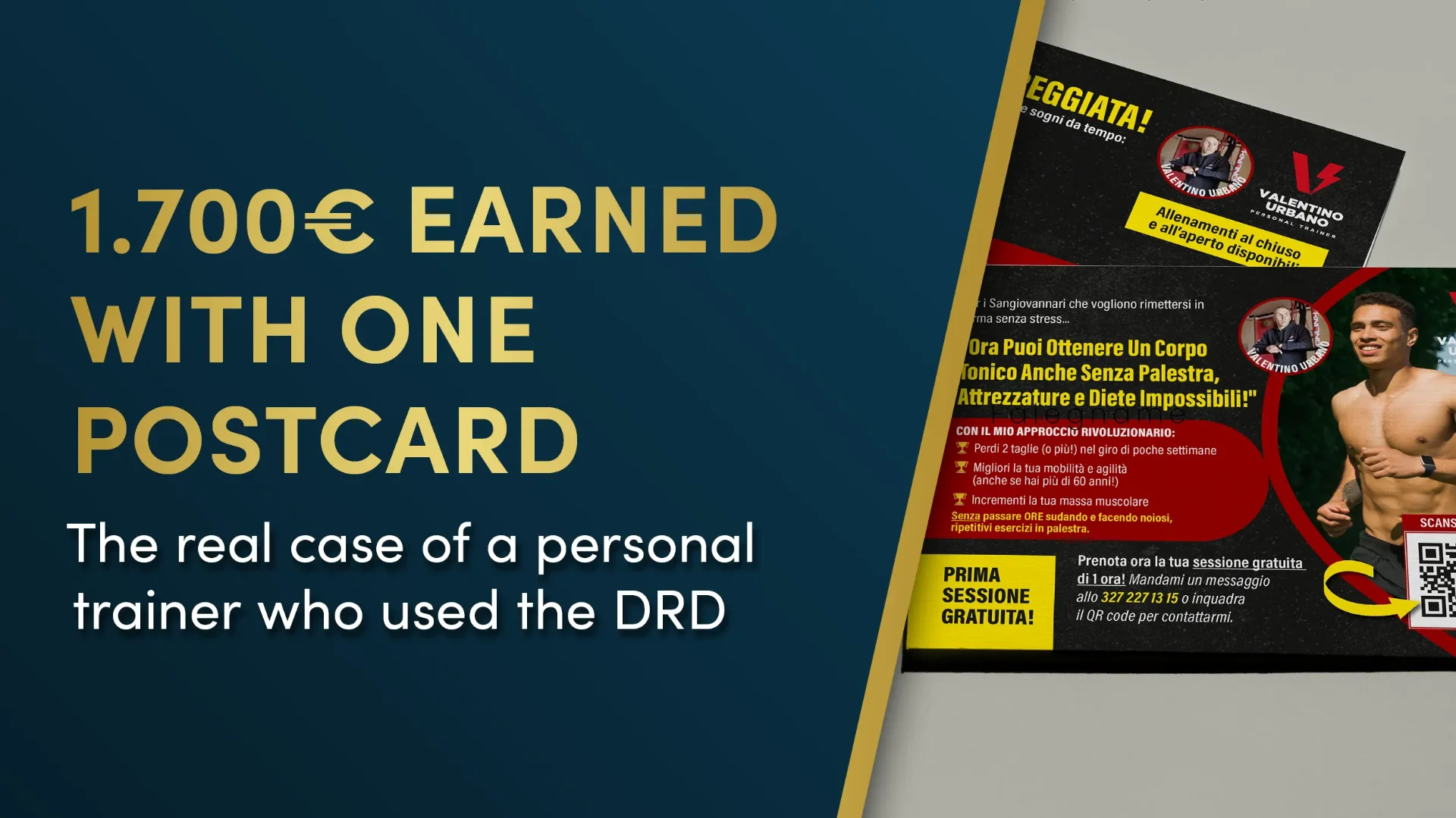 Personal trainer postcard, €1,700